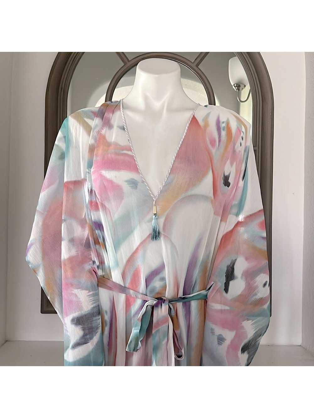 Etro Abito Mare Kaftan-Style Dress in Pastel (Made in Italy) Size 38, NWT $1,550 - Picture 12 of 15